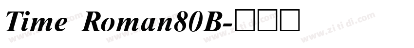 Time Roman80B字体转换